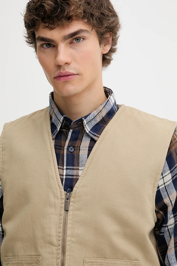 Bavlnená vesta bez rukávov Dickies Duck Canvas Summer Vest Sw Desert Sand béžová DK0A4YQKF021