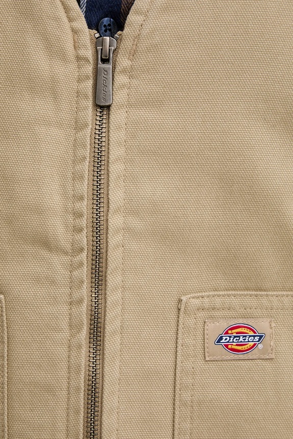 Bavlnená vesta bez rukávov Dickies Duck Canvas Summer Vest Sw Desert Sand DK0A4YQKF021 béžová