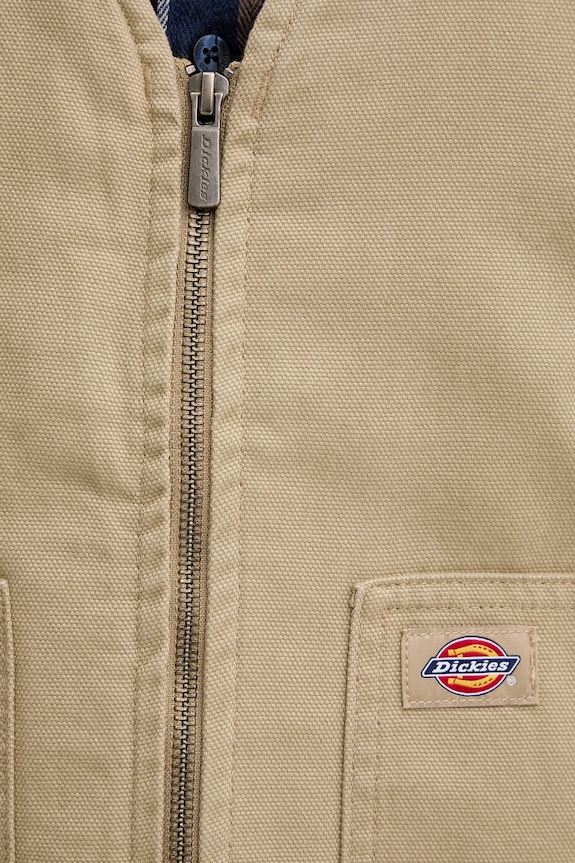 Bavlnená vesta bez rukávov Dickies Duck Canvas Summer Vest Sw Desert Sand DK0A4YQKF021 béžová