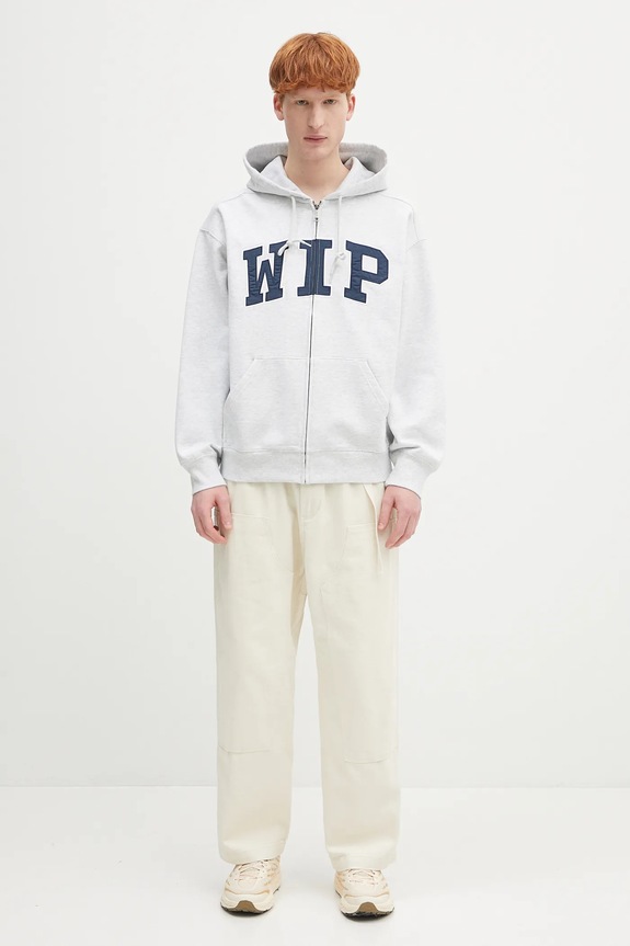 Carhartt WIP sweatshirt Hooded WIP Sweat Jacket I034691.48206 gray