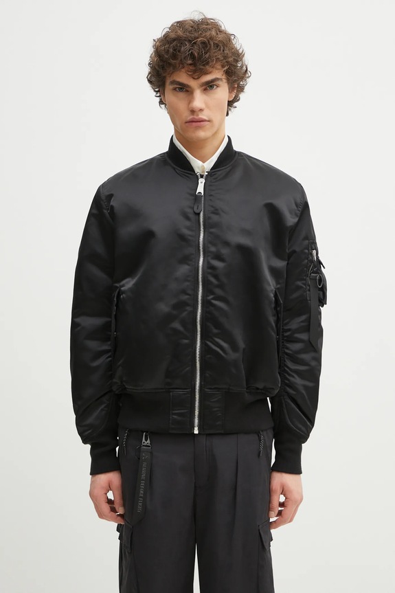 Двусторонняя куртка-бомбер Alpha Industries MA-1 Base Flight Jacket без капюшона чёрный 756111.03