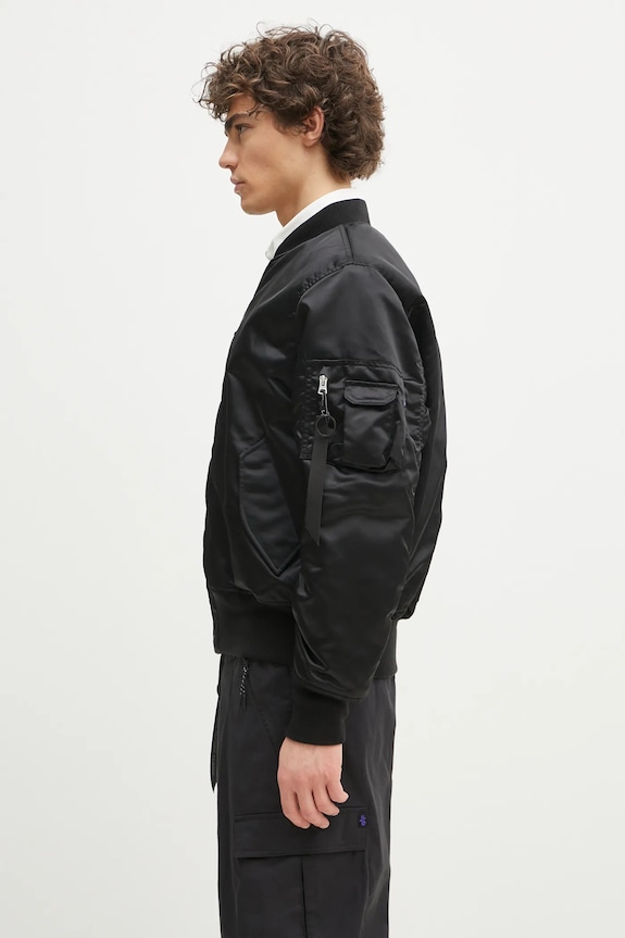 Двусторонняя куртка-бомбер Alpha Industries MA-1 Base Flight Jacket 756111.03 чёрный SS26