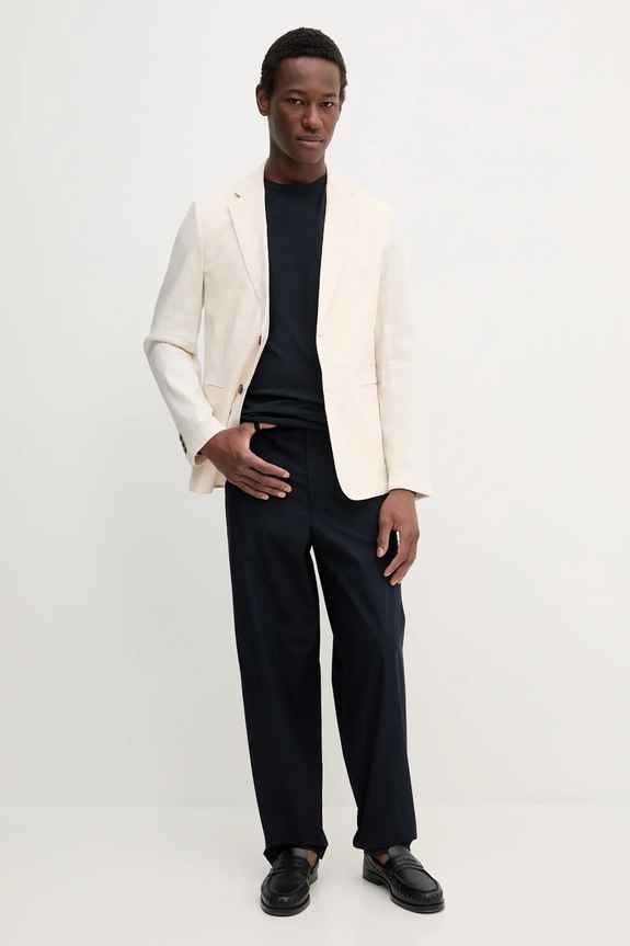 Theory giacca in lino P0373104 beige SS25