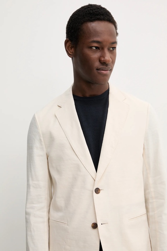 Theory giacca in lino beige P0373104