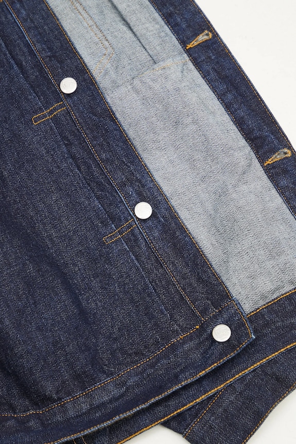 Τζιν μπουφάν Billionaire Boys Club Script Logo Denim Jacket B25107 σκούρο μπλε