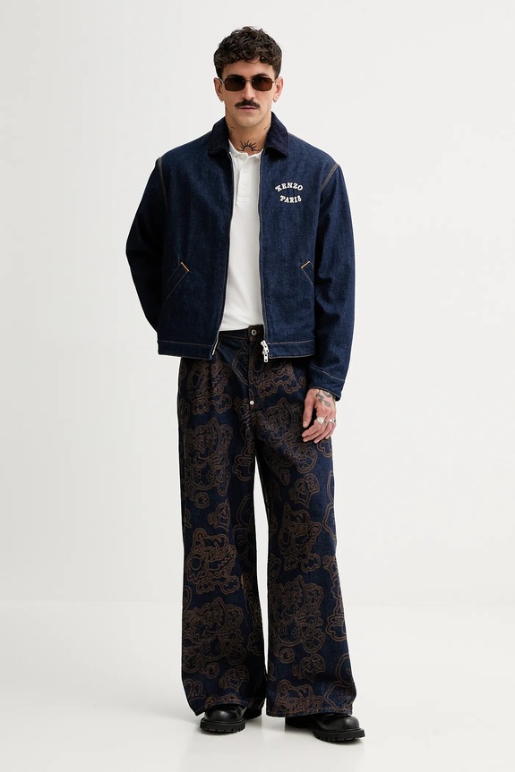 Kenzo kurtka jeansowa FF55DV1136B1.DM granatowy SS25