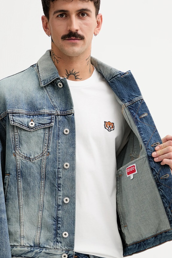 Kenzo kurtka jeansowa FF55DV3026I7.DS