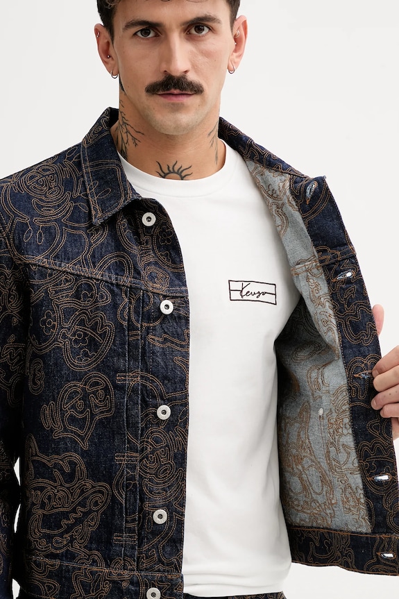 Kenzo kurtka jeansowa FF55DV3096V1.DM