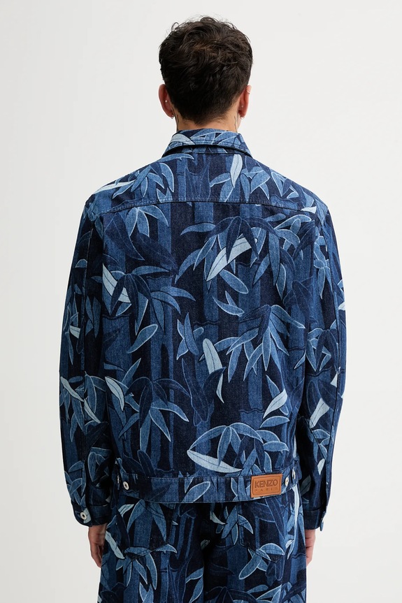 Odzież Kenzo kurtka jeansowa FF55DV3106P1.DM granatowy