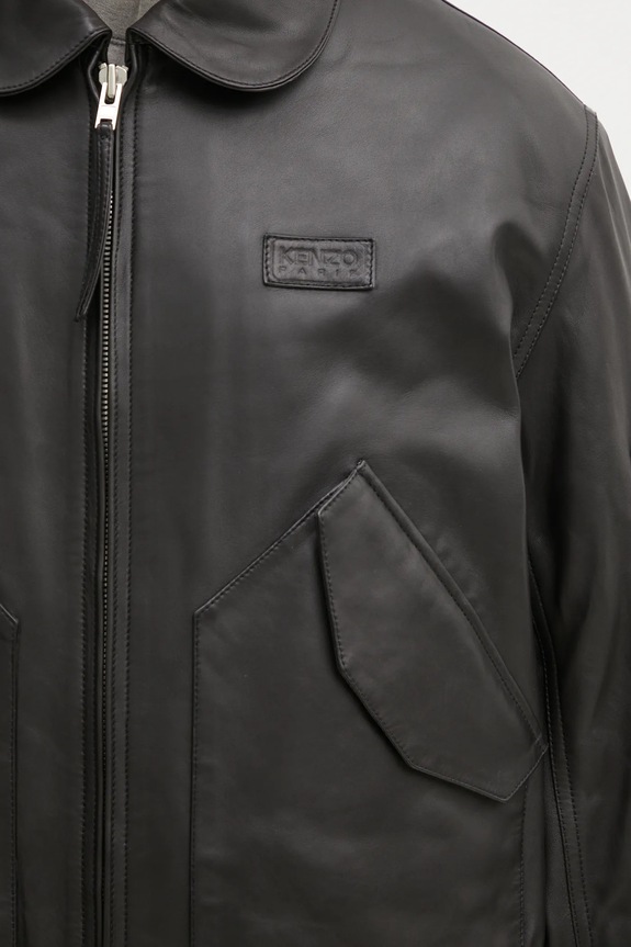 Kenzo giacca in pelle nero FF55LB1430AD.99