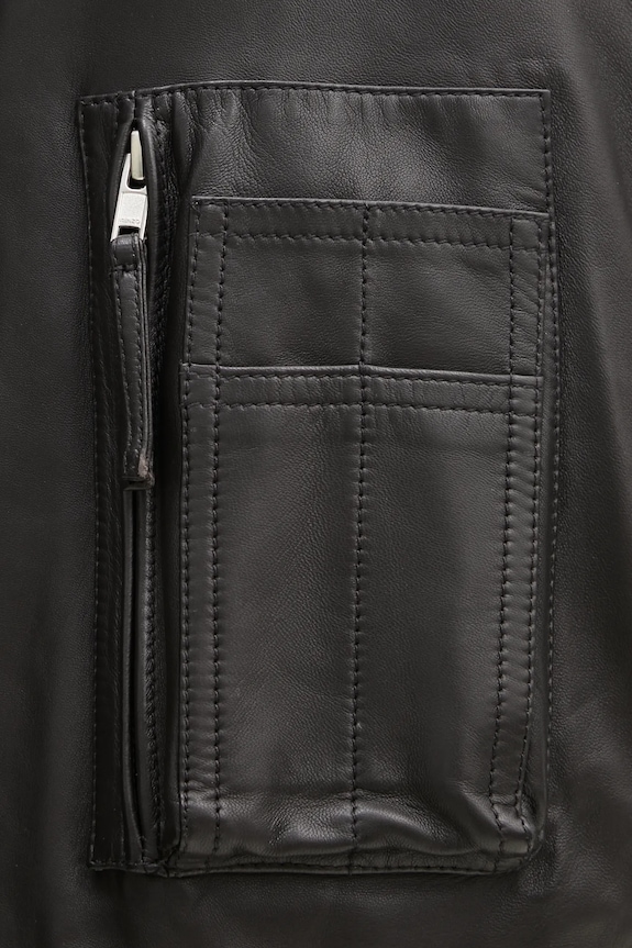 Kenzo giacca in pelle FF55LB1430AD.99 nero