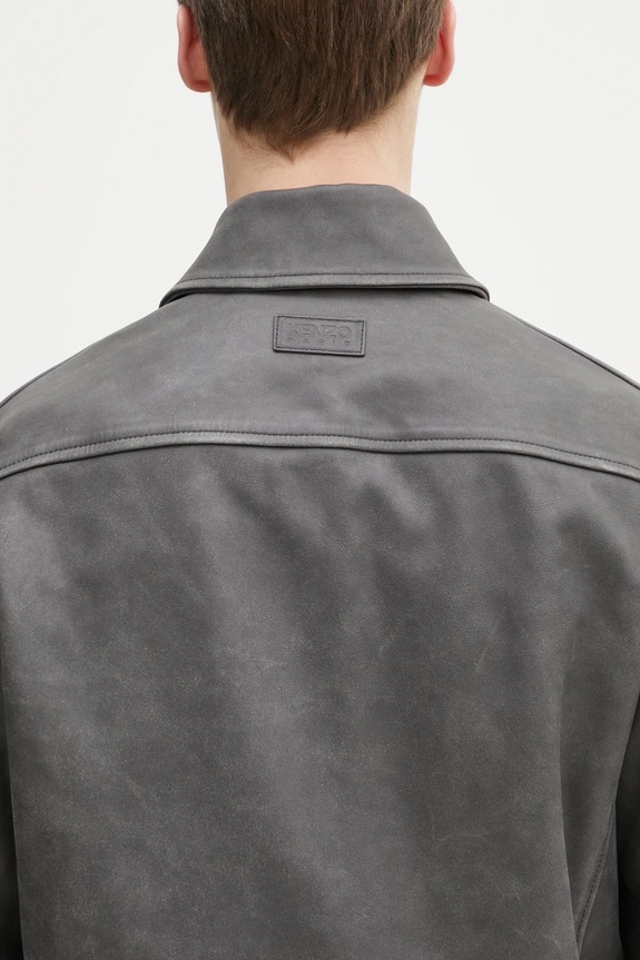 Шкіряна куртка Kenzo FF55LB1440AB.96 сірий