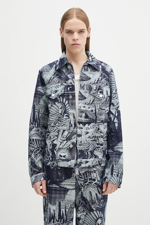 No Problemo cotton jacket Apocalypse Jacquard Trucker Jacket other blue NP7000003