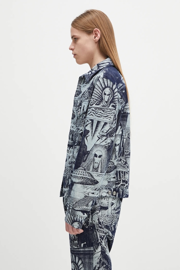 No Problemo cotton jacket Apocalypse Jacquard Trucker Jacket NP7000003 blue SS25