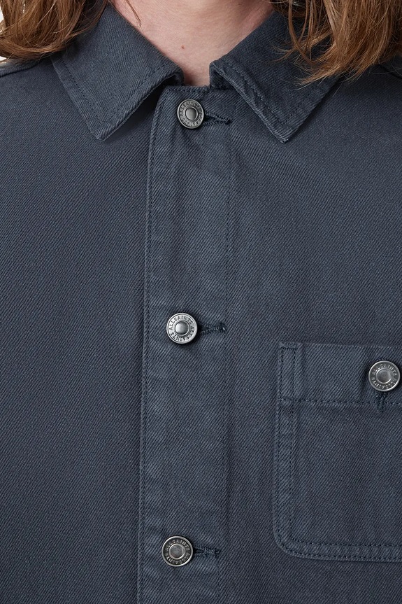 Odzież AllSaints kurtka bawełniana EAVIS CHORE M015OC granatowy