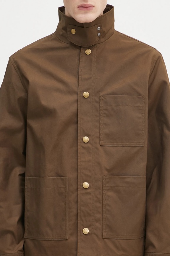 Бавовняна куртка A.P.C. Blouson Gabriel коричневий COERC.H02841