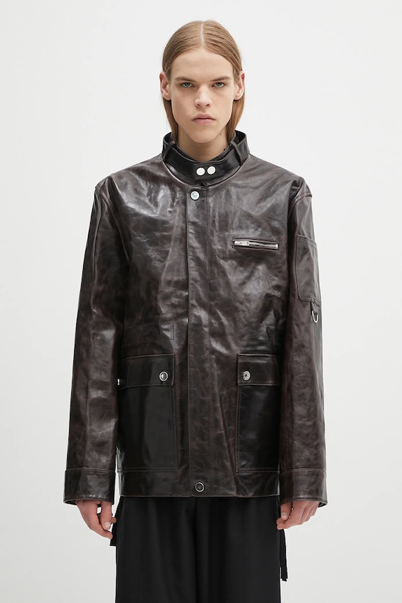 Wales Bonner leather jacket Vision Leather non-insulated brown US25LE11.LE02.899