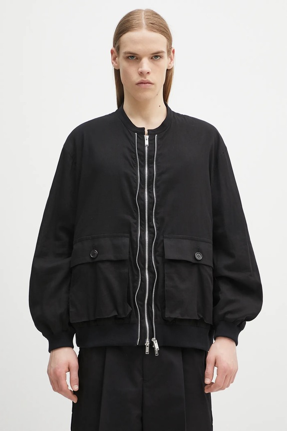 Bavlněná bunda Undercover Blouson nezateplené černá UC1E4206.2