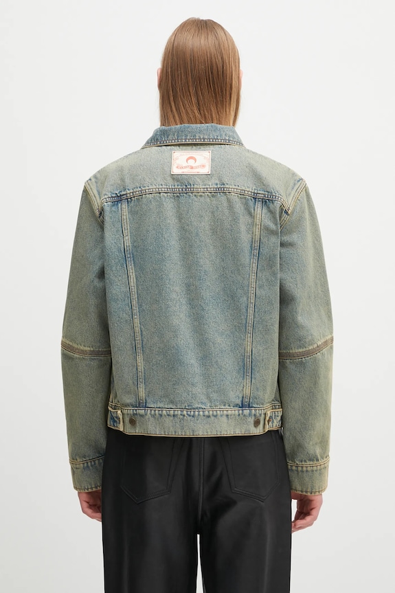 Одяг Джинсова куртка Marine Serre Moon Laser Denim Trucker MJA063A.CDEN0003 блакитний