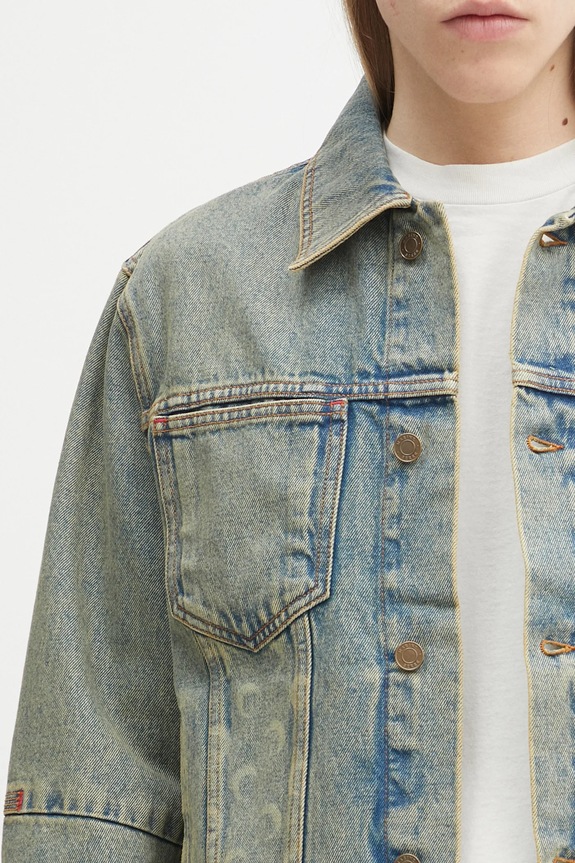 Джинсова куртка Marine Serre Moon Laser Denim Trucker блакитний MJA063A.CDEN0003