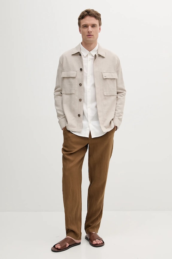 Michael Kors kurtka MK0SB01084 beżowy SS25