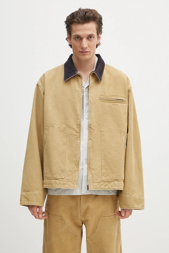 AMBUSH giacca di jeans Canvas Work Jacket non isolato beige 12115307