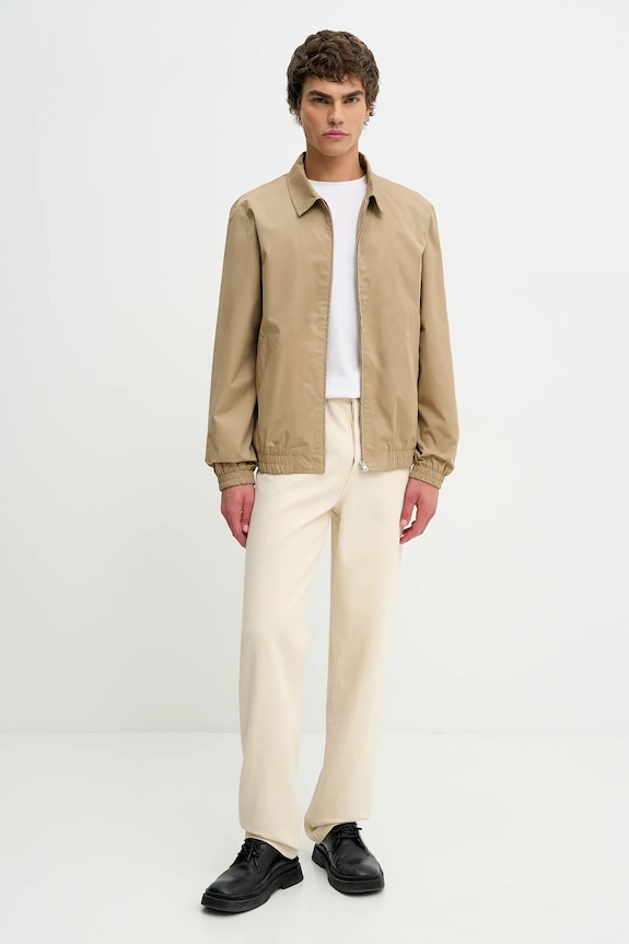 A.P.C. jachetă de bumbac Blouson Gilbert COGZR.H02922 bej SS25