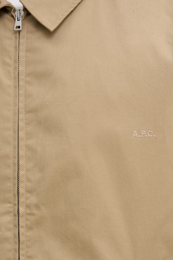 A.P.C. jachetă de bumbac Blouson Gilbert COGZR.H02922 bej