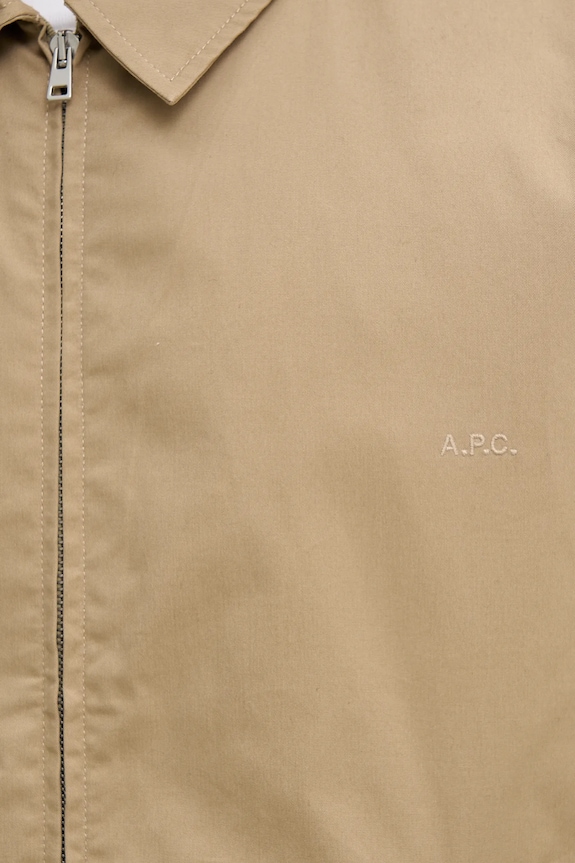 A.P.C. jachetă de bumbac Blouson Gilbert COGZR.H02922 bej