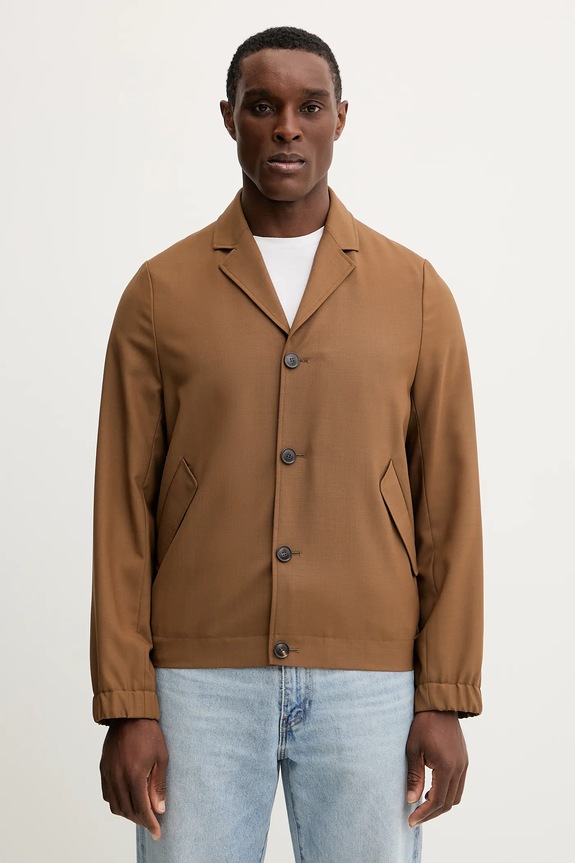 Μάλλινο σακάκι Paul Smith κανονικό καφέ M1R.440Z.P00108