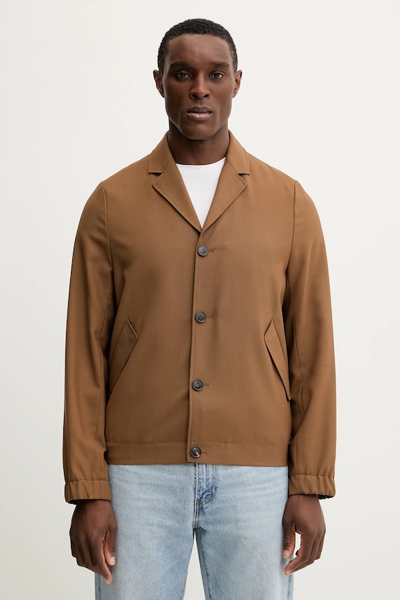 Μάλλινο σακάκι Paul Smith κανονικό καφέ M1R.440Z.P00108