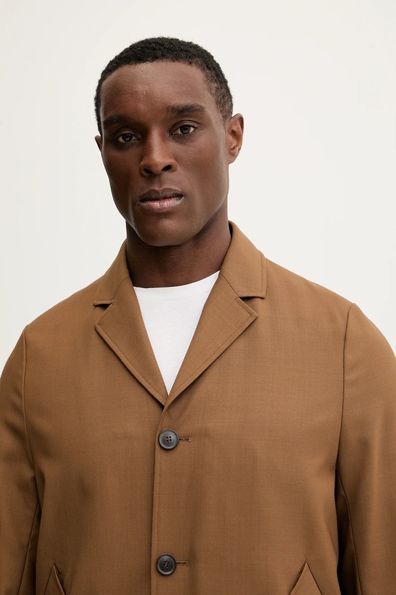 Μάλλινο σακάκι Paul Smith καφέ M1R.440Z.P00108