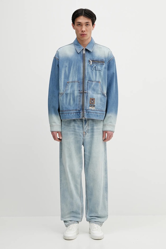 Džínová bunda Evisu Worker Denim w Emboss Kamon 2ESHTM5DJ1038