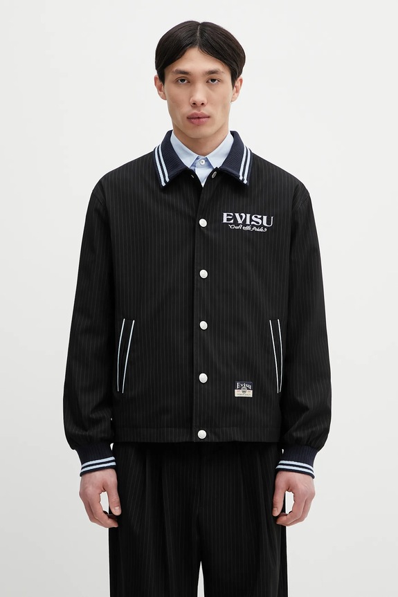 Bunda Evisu Flat Knit Collar Coach nezateplené čierna 2ESHTM5JK1053