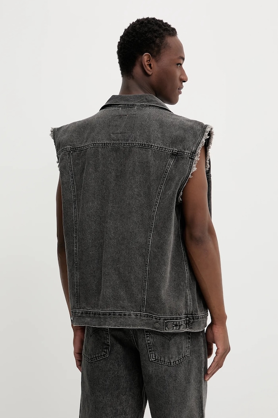 Abbigliamento Levi's giubbotto di jeans RELAXED TRUCKER VEST A5789 grigio