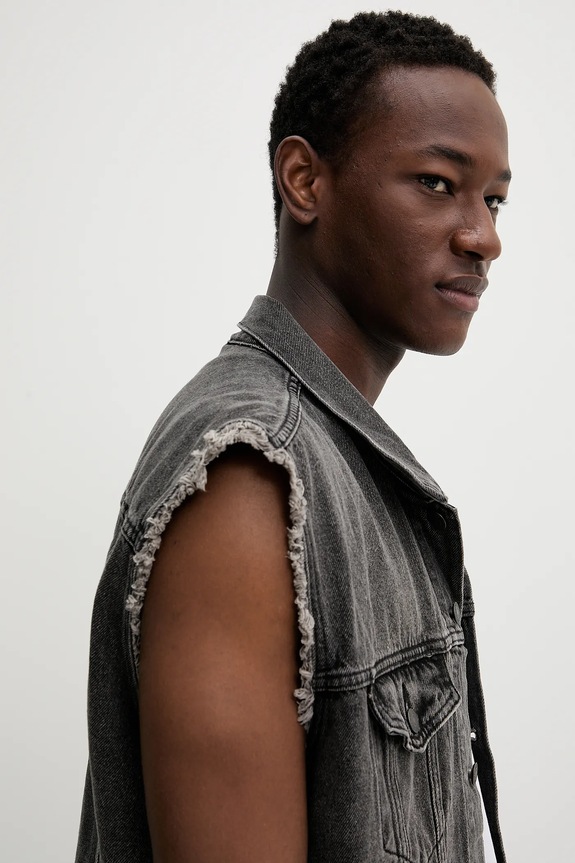 Levi's giubbotto di jeans RELAXED TRUCKER VEST A5789 grigio