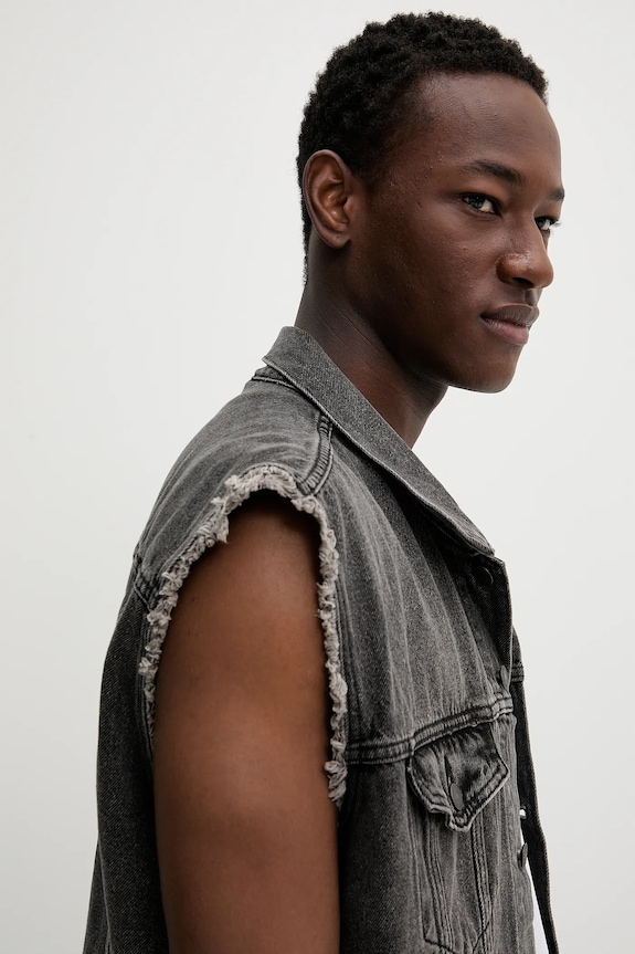 Levi's giubbotto di jeans RELAXED TRUCKER VEST A5789 grigio