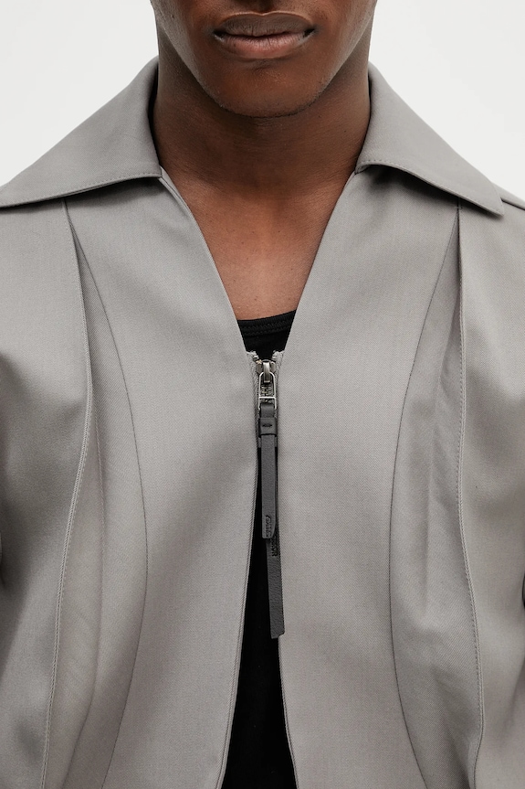 Ader Error geacă de lână Apparel-Top gri BO01SSJK0801GR