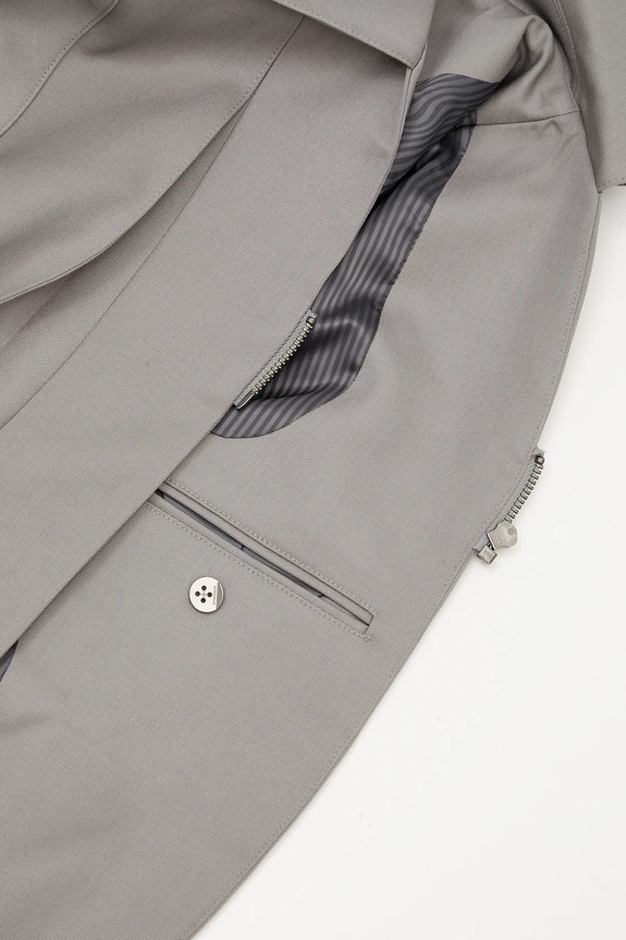 Ader Error geacă de lână Apparel-Top BO01SSJK0801GR gri