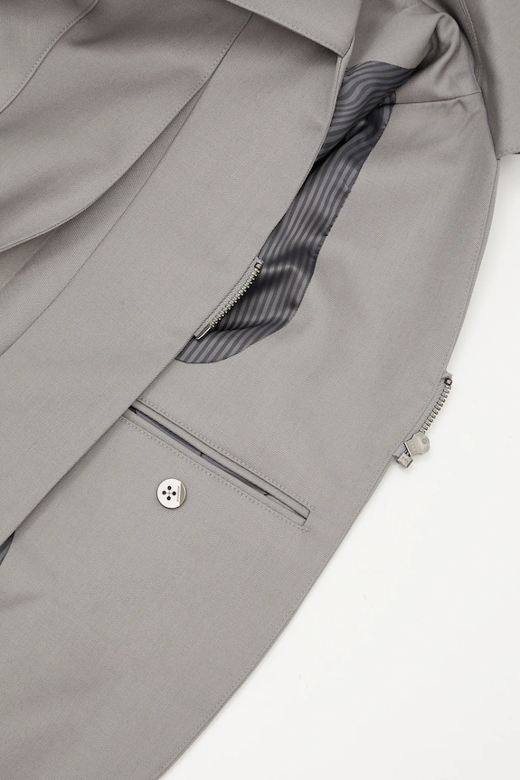 Ader Error geacă de lână Apparel-Top BO01SSJK0801GR gri