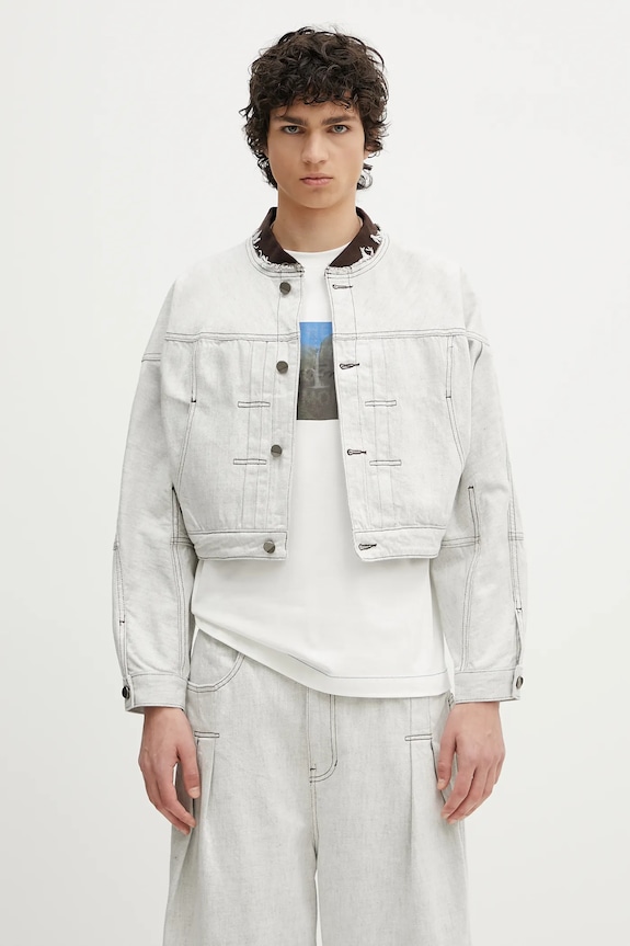 Джинсовая куртка Ader Error Apparel-Top без капюшона белый BO01SSJK1601WH