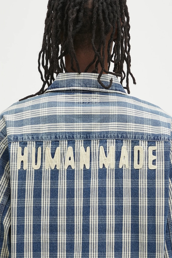 Human Made koszula bawełniana Work Jacket HM29JK010 niebieski