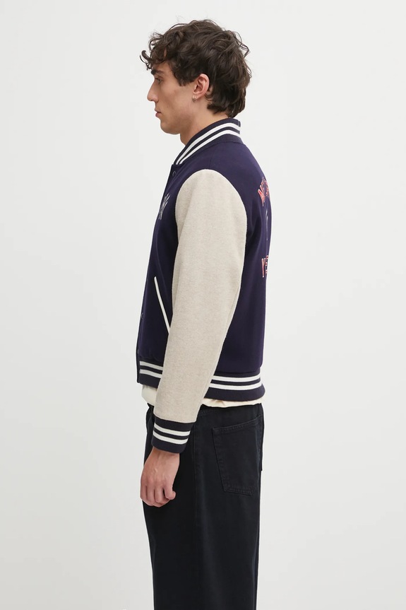 Шерстяная куртка-бомбер Sporty & Rich Champions Wool Varsity OW007623633BL111 тёмно-синий AW25
