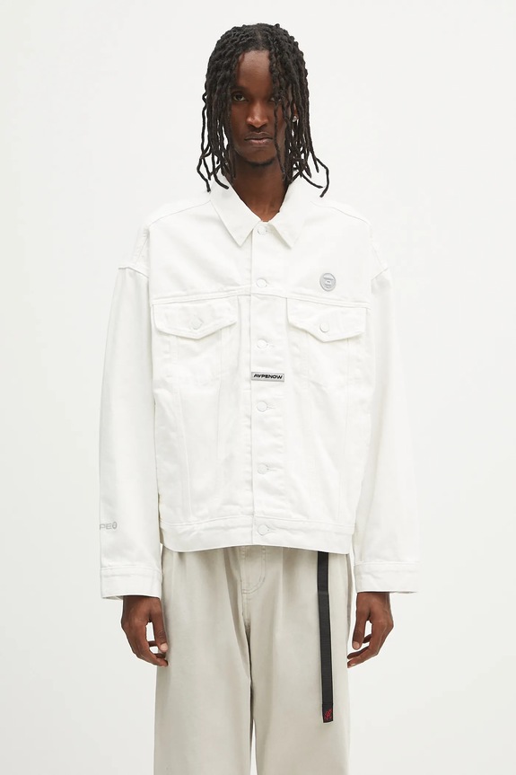 AAPE jacket Now Light Weight white AAPLJM7700XAN