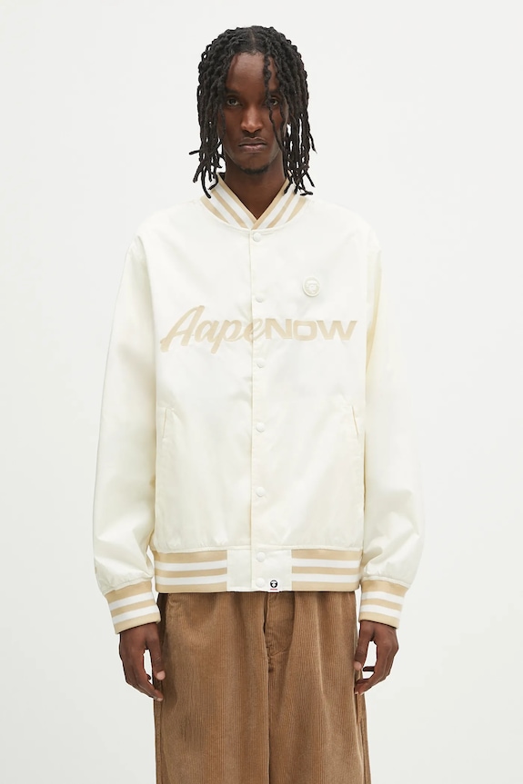 AAPE bomber jacket Now Light Weight without beige AAPLJM7702XXN
