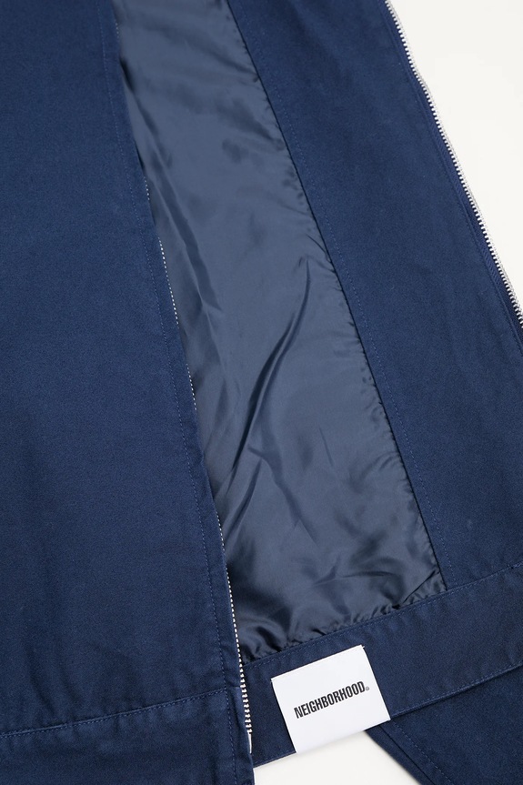 Бавовняна куртка NEIGHBORHOOD Zip Work Jacket 251TSNH.JKM02 темно-синій