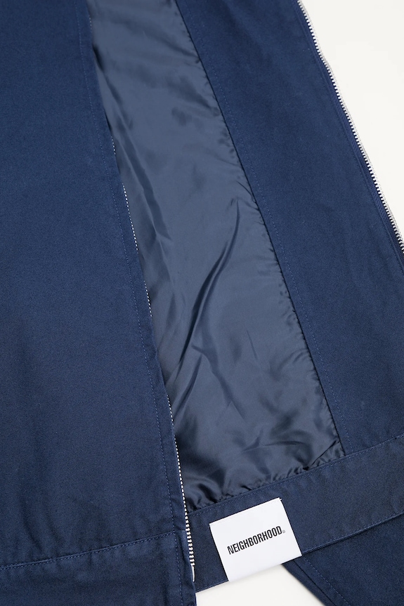 Бавовняна куртка NEIGHBORHOOD Zip Work Jacket 251TSNH.JKM02 темно-синій