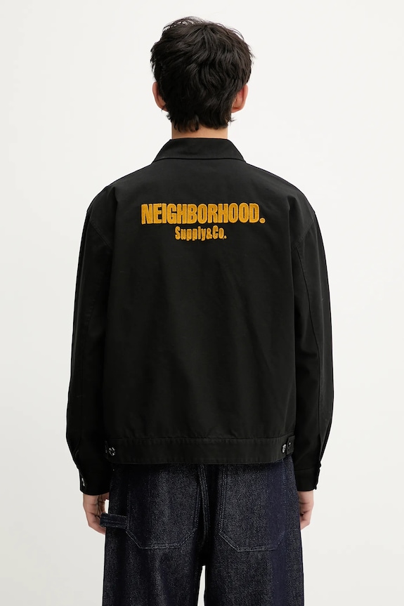 Abbigliamento NEIGHBORHOOD giacca in cotone Zip Work Jacket 251TSNH.JKM02 nero