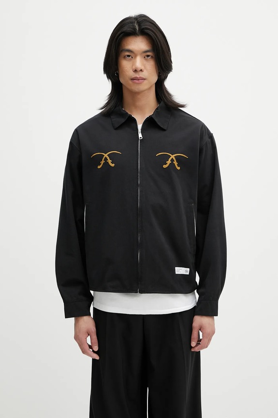 Bavlněná bunda NEIGHBORHOOD Souvenir Jacket nezateplené černá 251UTNH.JKM03