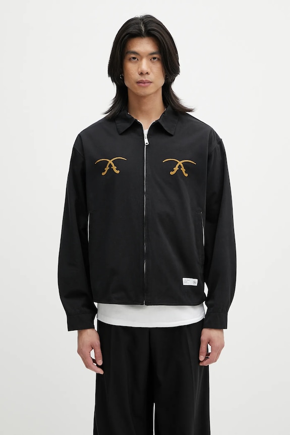 Bavlněná bunda NEIGHBORHOOD Souvenir Jacket nezateplené černá 251UTNH.JKM03